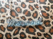 Image of Laser Cut Pale Blue Frosted Acrylic 'Mermaid' Necklace