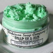 Image of Peppermint Patty (4 oz. jar) Soap In A Jar (Fluffy Whipp) (Vegan)