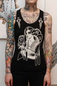 Image of Fox Stole Racerback Tank in Black - Womens