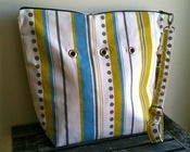 Image of "Totable" Yarn Pop - Green Dots & Stripes