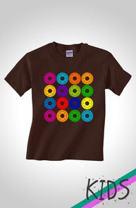 Image of The Cogs Kids Cycling T-Shirt Dark Chocolate