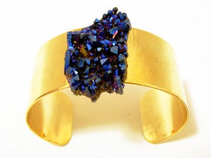 Image of Royal Aura Quartz Gold Plated Cuff