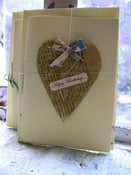 Image of Hand cut paper machet heart card