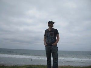 Image of love - men's v-neck t-shirt - grey