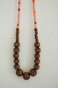 Image of necklace 5, wood and fuse beads