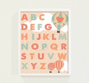 Image of Babushka Childrens Alphabet Chart Poster Print 