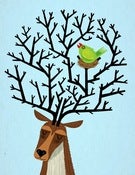 Image of The Tree Stag and The Green Finch - Limited Edition Print