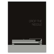 Image of Drop the Needle Print on Black - Screen Printed