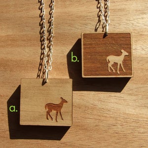 Image of Square Deer - Pendant