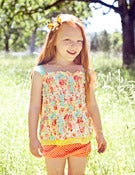 Image of Akiva floral shirred top