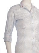 Image of White w Wonky Blue Grid/Blue & Pink *NEW*