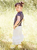 Image of White Swiss dot voile cotton ruffled pants