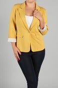 Image of Plus Size Mustard Blazer