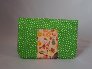Image of Green Polka Dot Zipper Pouch