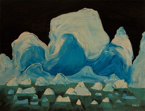 Image of "Turmoil" Original Iceberg Painting by Artist Omar Zingaro Bhatia