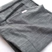 Image of Convertible Picnic Blanket/Tote: Organic Grey Cotton Furoshiki with Lining, Pocket and Napkins