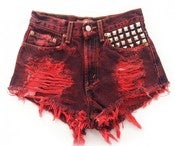 Image of Silver Studded Mira Shorts