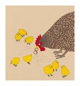 Image of Eight Fluffy Chicks - Limited Edition Screenprint