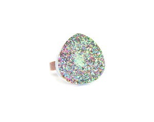 Image of Pastel Bonfire Druzy Ring (v3)