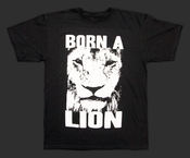 Image of "Born A Lion" Men's T-Shirt - Black