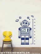 Image of Little Robot Friend Wall Decal Sticker M002 Bedroom Art Boys Nursery Robots