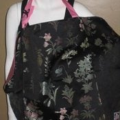 Image of Black/Pink Floral Japanese print (silk)