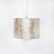 Image of Capiz Shell Drum Pendant - Shawn Large