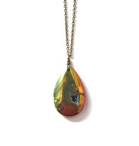 Image of Sunflower Druzy Necklace