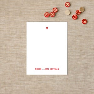 Image of Stamped Heart Flat Note Cards