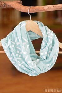 Image of infinity scarf - blue diamonds