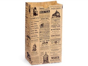 Image of Gift Sacks - Newsprint - 20 pack