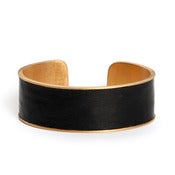 Image of Manchette Leathery Luxury or médium / Leathery Luxury gold cuff medium