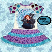 Image of **SOLD OUT** Merida Brave Dress with double ruffles - size 5/6