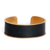 Image of Manchette Grey storm or médium / Grey storm gold cuff medium