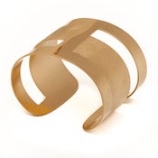 Image of Manchette Dessine-moi deux rectangles or / Draw me two rectangles gold cuff