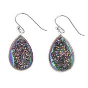 Image of Rainbow Druzy Crystal Earrings