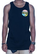 Image of COLOR BLOCK TANK IN BLACK AS NIGHT