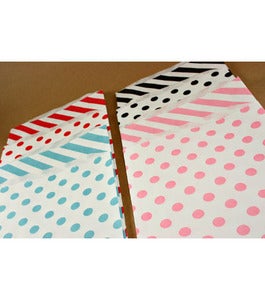 Image of Large Treat/Goody Bags - diagonal stripes and polka dots (6.25"x9.25")