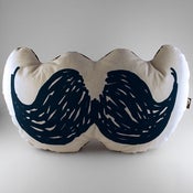 Image of Secret Agent Mustache Pillow (Black)