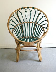 Image of FAUTEUIL EN ROTIN VINTAGE ANNÉES 60 - REF.939