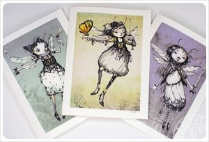 Image of 3 Fairy Dragonfly Lady Cards by the Filigree