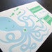 Image of 1013 - octopus welcome baby letterpress card