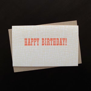 Image of 1207 - buckaroo letterpress birthday card