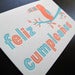 Image of 1219 - spanish toucan letterpress birthday card // feliz cumpleaños