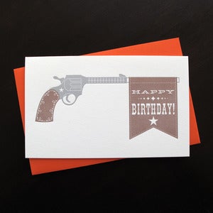 Image of 1217 - son of a gun letterpress birthday card