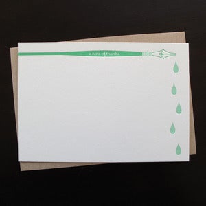Image of 1111B - nibs letterpress thank you cards - set of 6