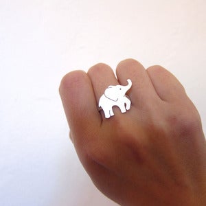 Image of BABY Elephant Ring- Handmade Silver Ring