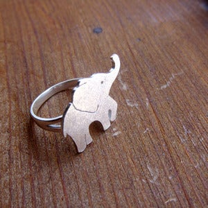 Image of BABY Elephant Ring- Handmade Silver Ring