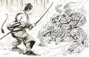 Image of Demon Wolf original art by Ruth and Faerber