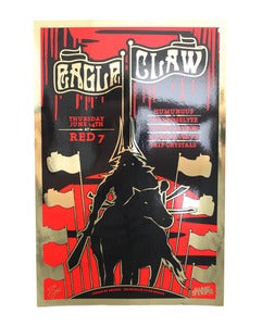 Image of Golden Flag Day Silkscreened Eagle Claw Poster